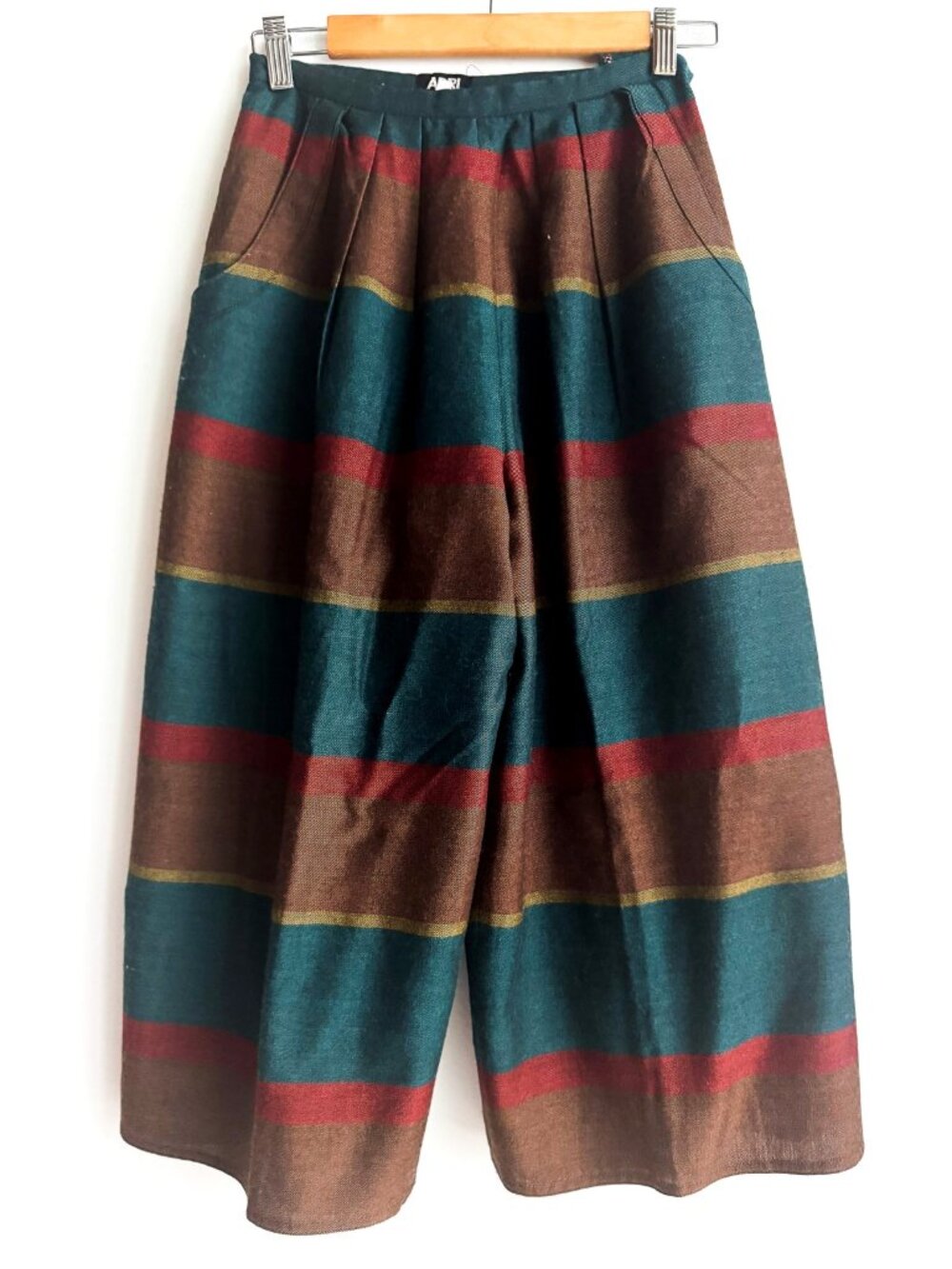 Vintage Wool Blend Striped Gaucho Pants Shorts S